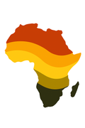Afrika Kontinent print– Par (2 prints)